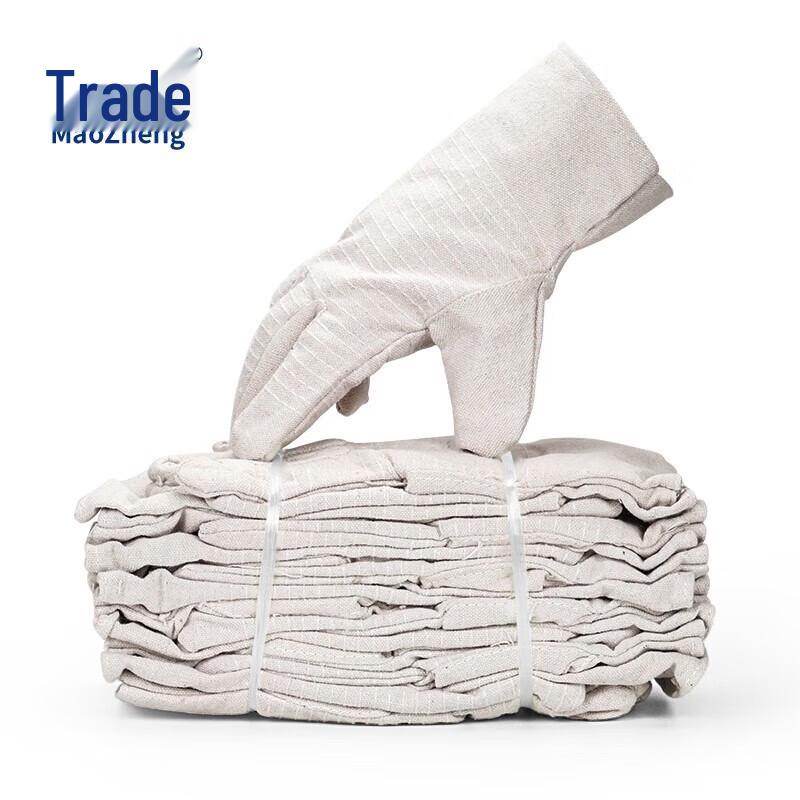 Heavy-Duty Double-Layer Canvas Work Gloves (100 Pairs)