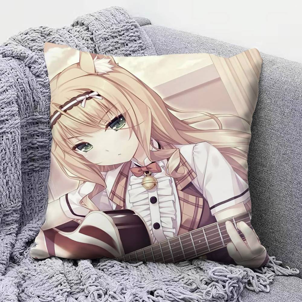 Nekopara Anime Girl Game  Home Sofa Cushion Covers and Aecorative Custom Pillow Covers