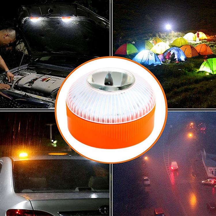 Led Car Emergency Light Flashlight Magnetic Induction Strobe Road Accident Lamp Beacon Safety Accessory - Not including battery