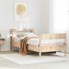 Vidaxl Bed Frame Without Mattress, 75X190 Cm, Solid Pine Wood