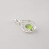 Peridot Gemstone 925 Sterling Silver Jewelry Pretty Zircon Pendant 1.4" Thanksgiving Gift For Her CZP-16-3