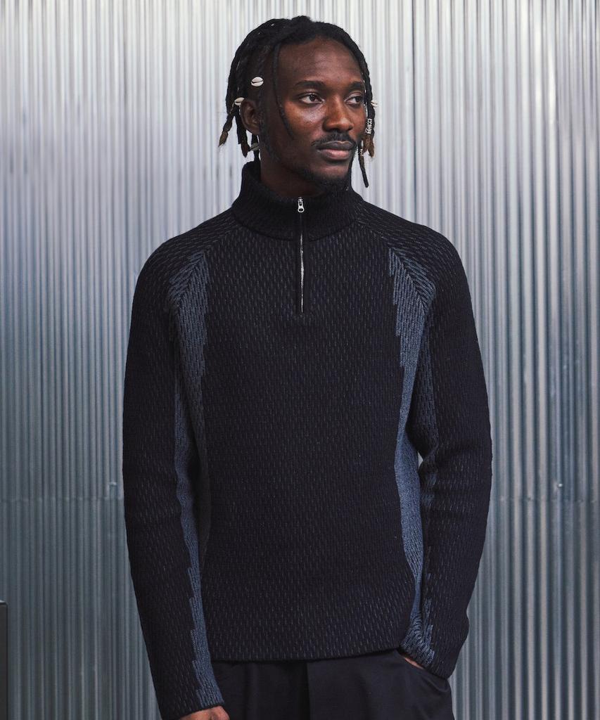 FDR Honey Comb Jqd Racing Half Zip Up_Black/Charcoal