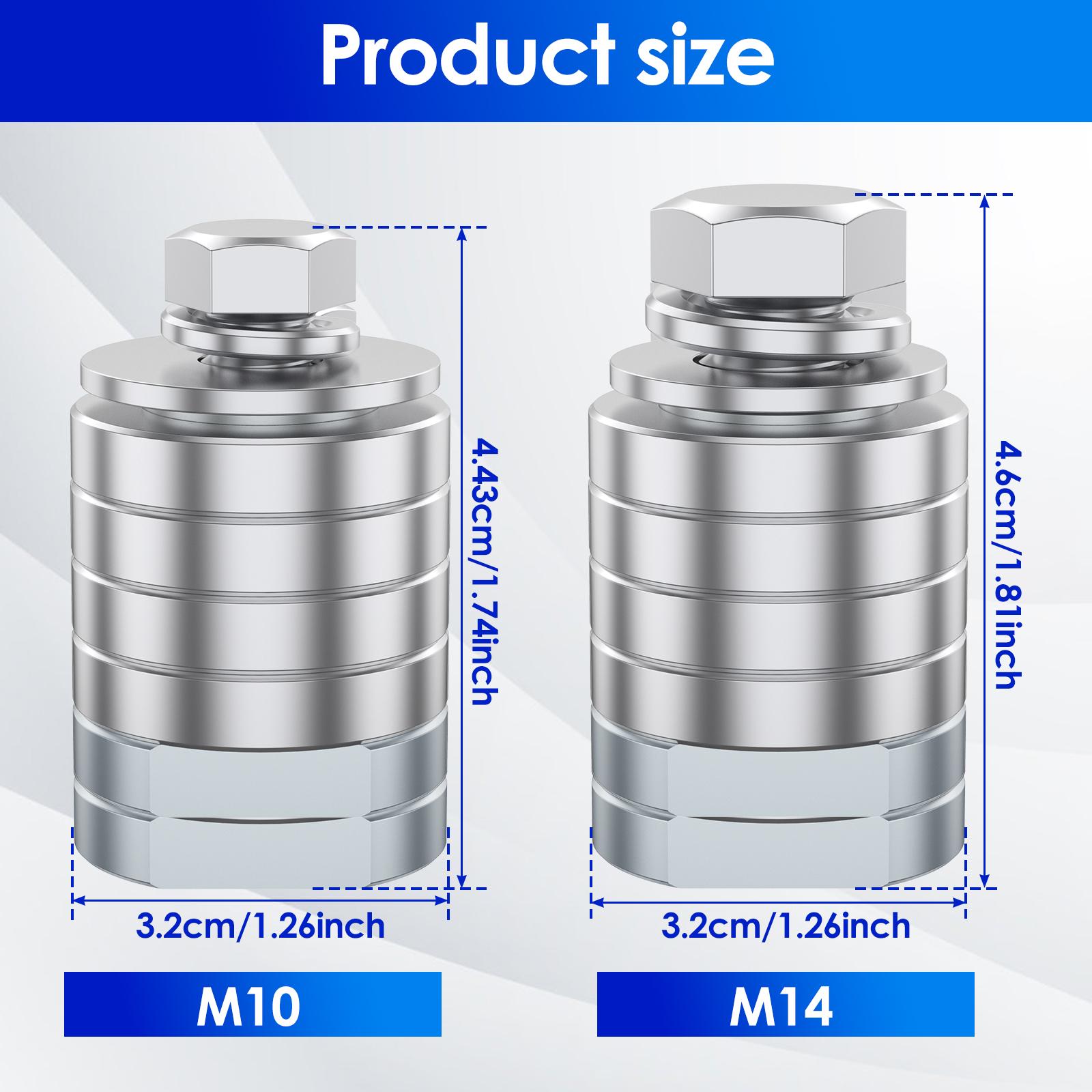 

2Pcs Angle Grinder to Grooving Machine Adapter Aluminum Alloy M10/M14 Conversion Head Sturdy Angle Grinder for 100 Type 125-230