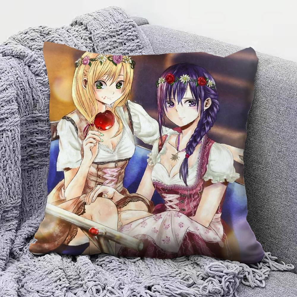 Yuzu and Mei Citrus Anime Girl Home Sofa Cushion Covers and Aecorative Custom Pillow Covers