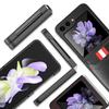Anti-Rutsch-Leder-Coque-Hülle für Samsung Galaxy Z Flip 6 5 4 3 Drop-Schutz-Klapptasche Handy-Fabrik-Entsperrung