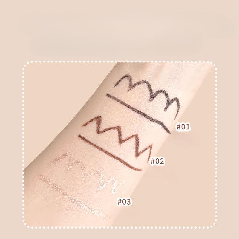 Ultra-fine Eyeliner Gel Pen 1.5mm, Not Easy To Smudge, Champagne Gold Lying Silkworm Pen, Easy To Use for Novices