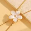 Bohemian Colorful Dripping Oil Flower Necklaces for Women Girls Simple Vacation Pulling Collarbone Necklaces Jewelry Accessories