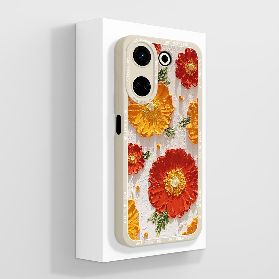 For Tecno Camon 20 Phone Cases Artistic Style Full Protection Soft Liquid Silicone Back Cover For Tecno Camon20 4G Funda Coque