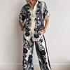 Europe and the United States Cross-border 2025 New Independent Station Amazon Fashion Linen Short-sleeved Temperament Casual Loose Suit