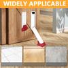 White Door Stopper, No Drilling Required, Easy Self-Adhesive Installation, Noise Insulation Under the Door, Anti-Slip Pads