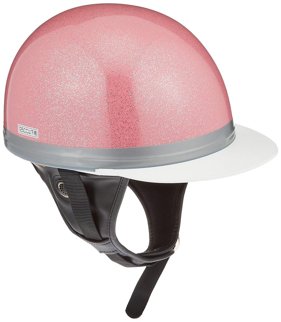 NBS Bike Parts Center Half Helmet, Cork, Three Buttons, Pink Glitter, One Size Fits Most (Head Circumference 57cm-60cm) 701004