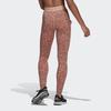 Adidas High Waist Leopard Print Tight Fitness Pants Women Bottoms Pink HM8646