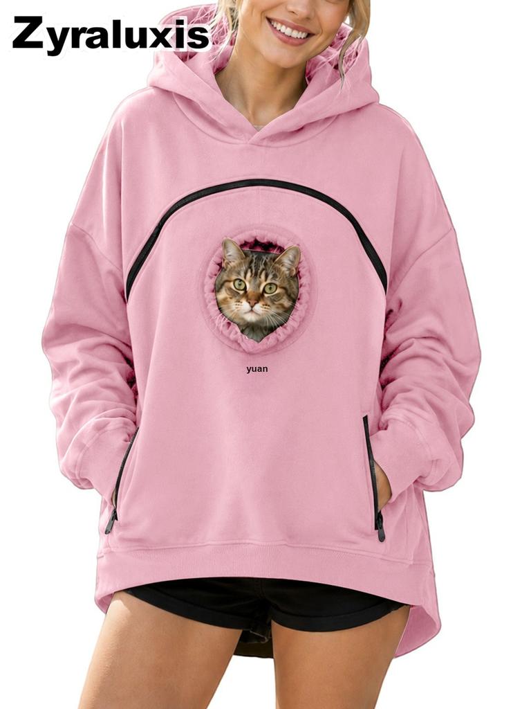 Sweat à capuche polaire à manches longues pour femme Manteau chaud d'hiver