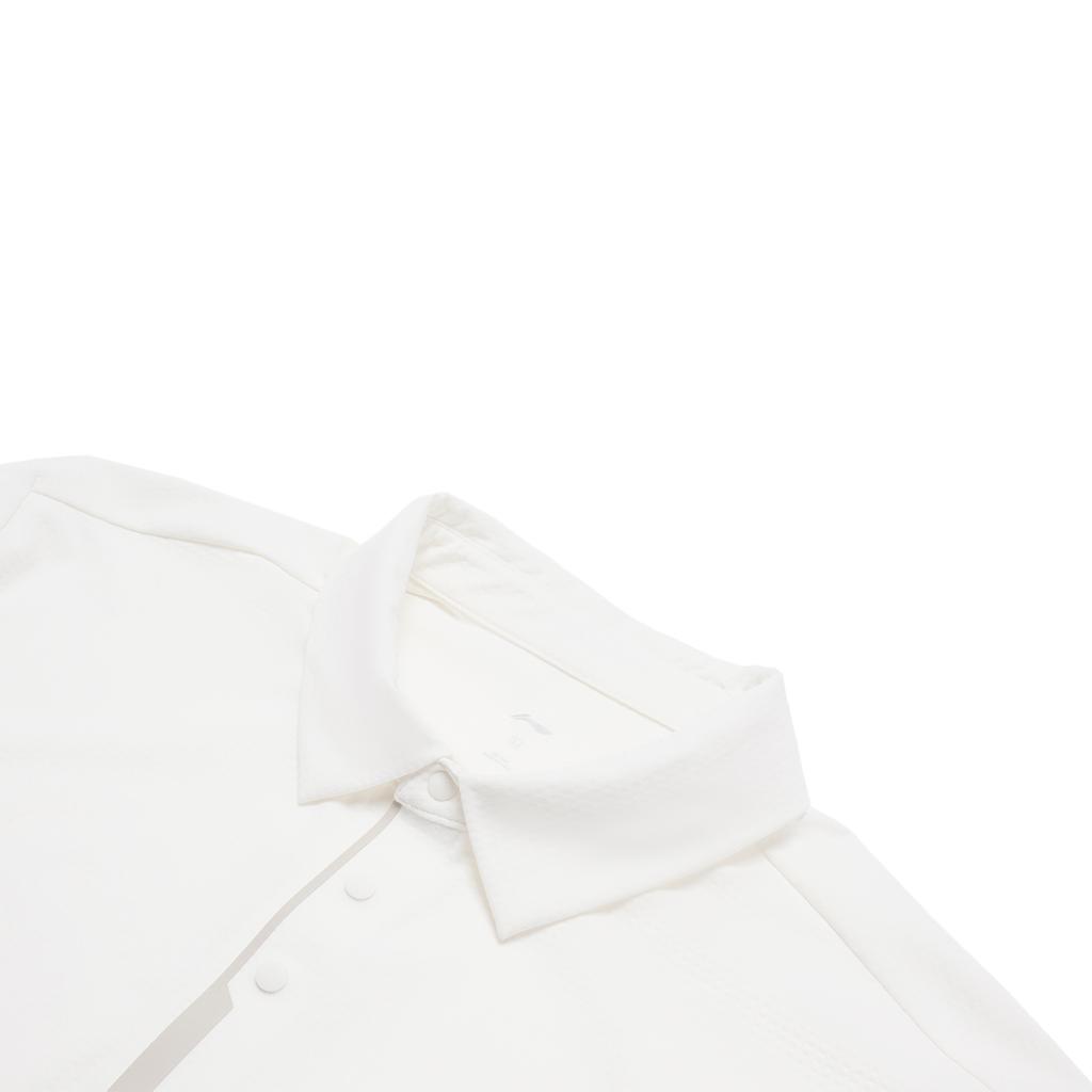 Li-Ning Fitness Series Solid Color Comfortable Fashion Sweat-Absorbing Breathable Short Sleeve Polo Shirt Men Tops Off-White APLU123-7
