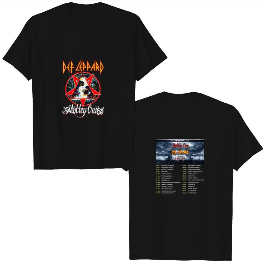 Diamond Star Halos The Dirt Tour 2023 T-Shirt, Motley Crue x Def Leppard World