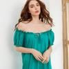 Pijama din Bumbac Elastic Mărimi Mari cu Mânecă Scurtă - Îmbrăcăminte de Noapte Sexy pentru Femei Stil European American