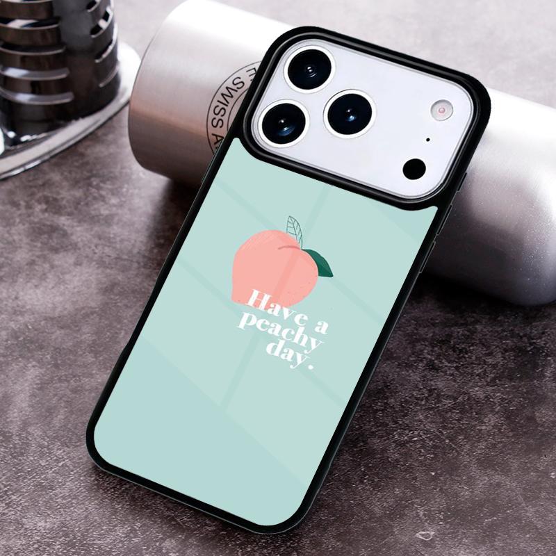 Coque de téléphone Motif Pêches Roses Peachy pour iPhone 17 16 15 Pro Max Air 14 13 12 11 Plus Housse Capa Antichoc