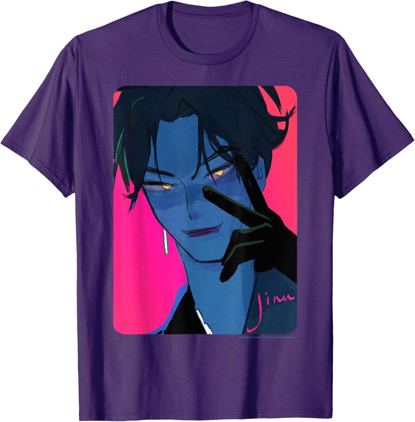 Jinu Demon Signed Photocard Chest Poster T-Shirt S разноцветный