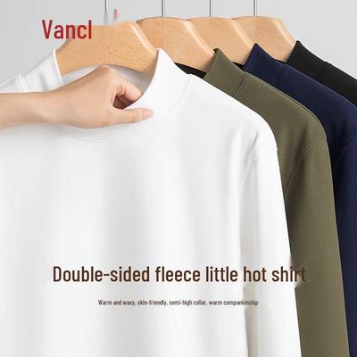 VANCL Men's Fleece Half-High Collar Thermal Long Sleeve Tee