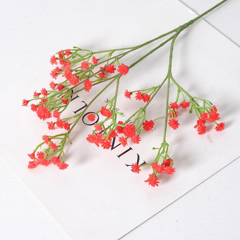 

Multi Colored Fake Flower Gypsophila Paniculata For Wedding And Desk Decor Red