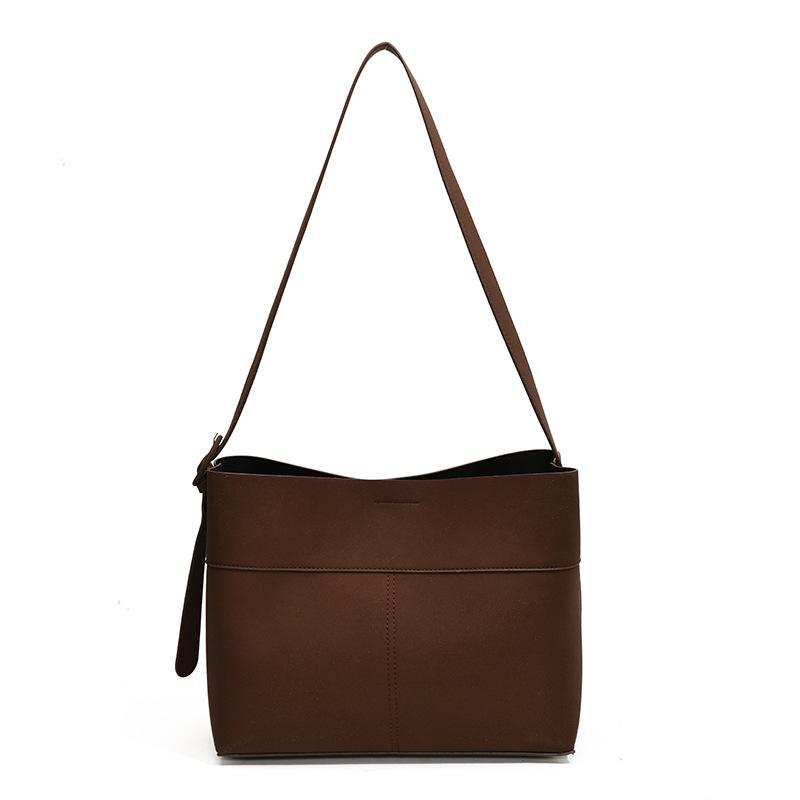 

Премиальная матовая сумка-мессенджер женская ретро минималистская сумка через плечо сумка-ведро для поездок на работу 32*13*25 кофейный