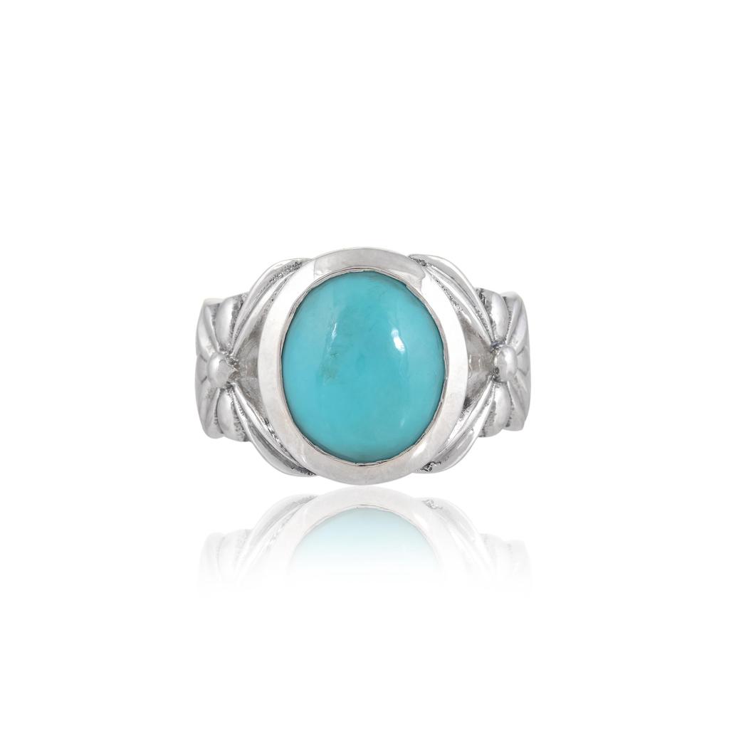 Arizona Turquoise Ring: 925 Sterling Silver Gemstone Statement Ring