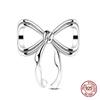 925 Silver Pink Bow Girl Heart Pendant Charms Fits 3mm 925 Original Bracelet Necklace Womens Fine DIY Jewelry Gifts 2025 New in