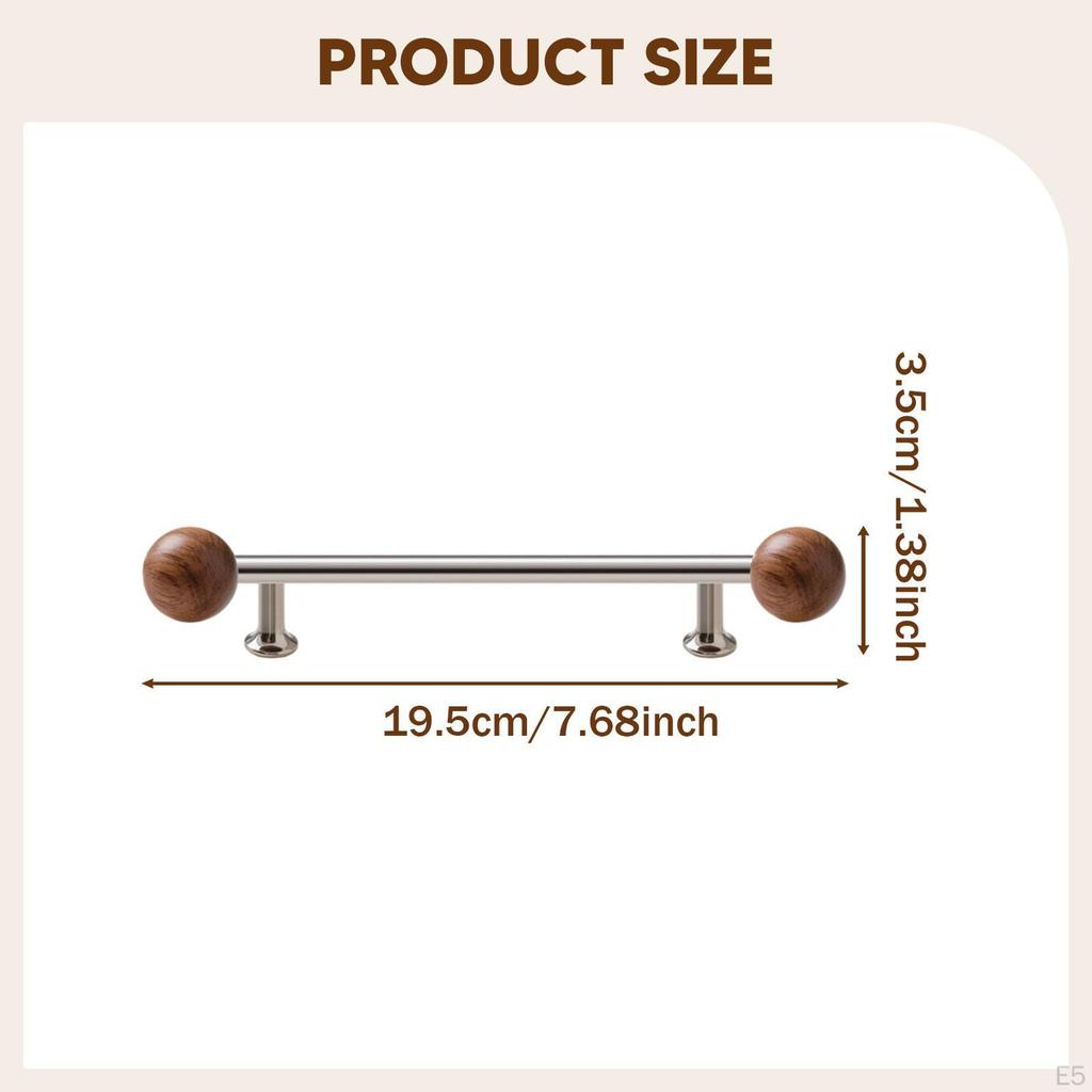 Cabinet Handle Decorative Drawer with Vintage French Design Wooden Bead Details Single Hole