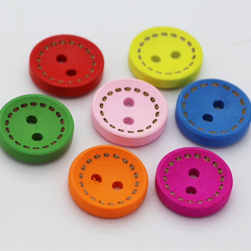 100Pcs/Bag Handmade with Love 2 Holes Wooden Buttons Sewing Scrapbooking DIY Kit 100Pcs/Bag Handmade with Love 2 Holes Wooden Buttons Sewing Scrapbooking DIY Kit