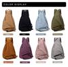 Women's Solid Color Backpack Men's Nylon Backpack Large Capacity Student Schoolbag