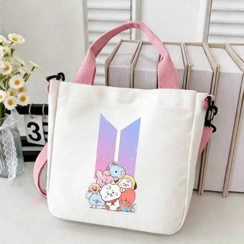 Korean Boy Group Canvas Shoulder Bag - Best Seller Student Handbag