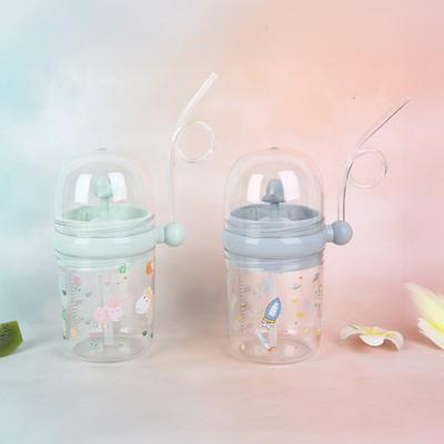 כוס שתייה לוויתן סקווירט עם קש כוס סיפי רב פעמית חסינת נזילות לילדים 260 מ"ל כוס מזרקת לוויתן למסיבה בית ספר חוף