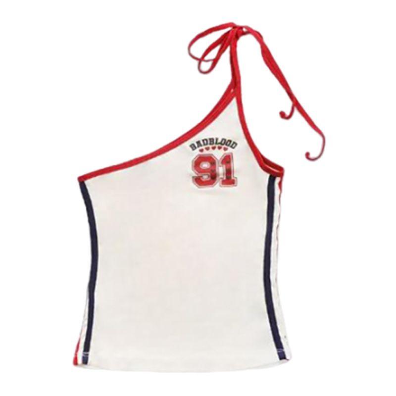 

Майка Sisjuly с принтом букв на плече White S