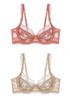 Sheer Lace Push-Up Bra: Breathable, Hollow Design for All Bust Sizes