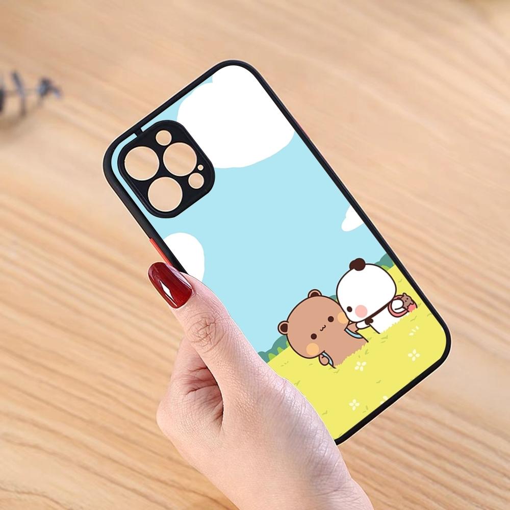 Cute BuBu DuDu Phone Case Black Matte For IPhone 16ProMax 15 13 12 11 14 Pro Max Mini Plus SE2020 XS Max XR Cover