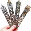 1Pcs Korean Metal Bookmark with Scale Student Multi-function Drawing Creative Mini Painting Ruler Drawing Board School Supplies