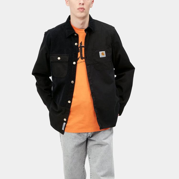Carhartt WIP SS22 Solid Color Single-Breasted Long Sleeve Shirt Men shirts Black I030457-89-GD