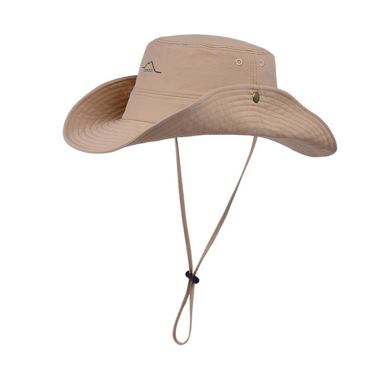 New Waterproof Quick-drying Bucket Hat Summer Eaves Sun Protection Hat Men and Women Outdoor Mountaineering Fishing Shade Cowboy Hat