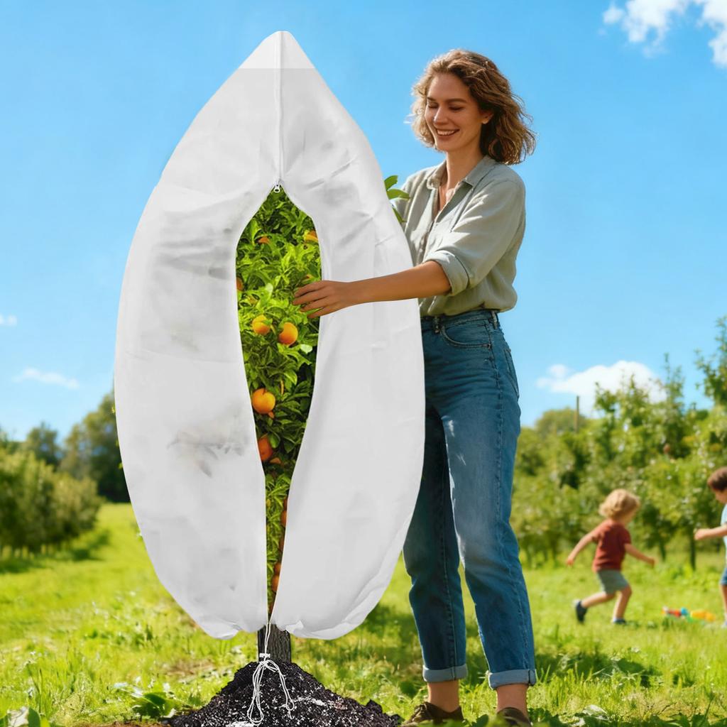 Plant Cold Cover, Drawstring Cold Cover, Frost Resistant Thickened Non Woven Fabric, Plant Warmth