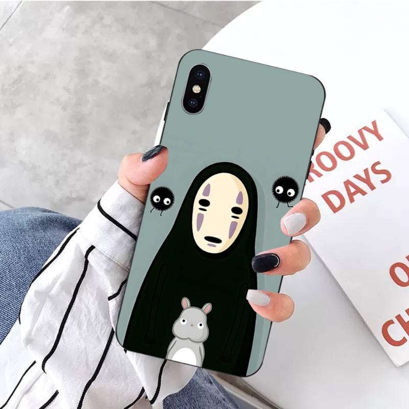 Studio Ghibli Spirited Away She Phone Case For IPhone 14 13 12 11 XS X 8 7 6 Plus Mini Pro Max SE 2022 Soft Black Phone Cover