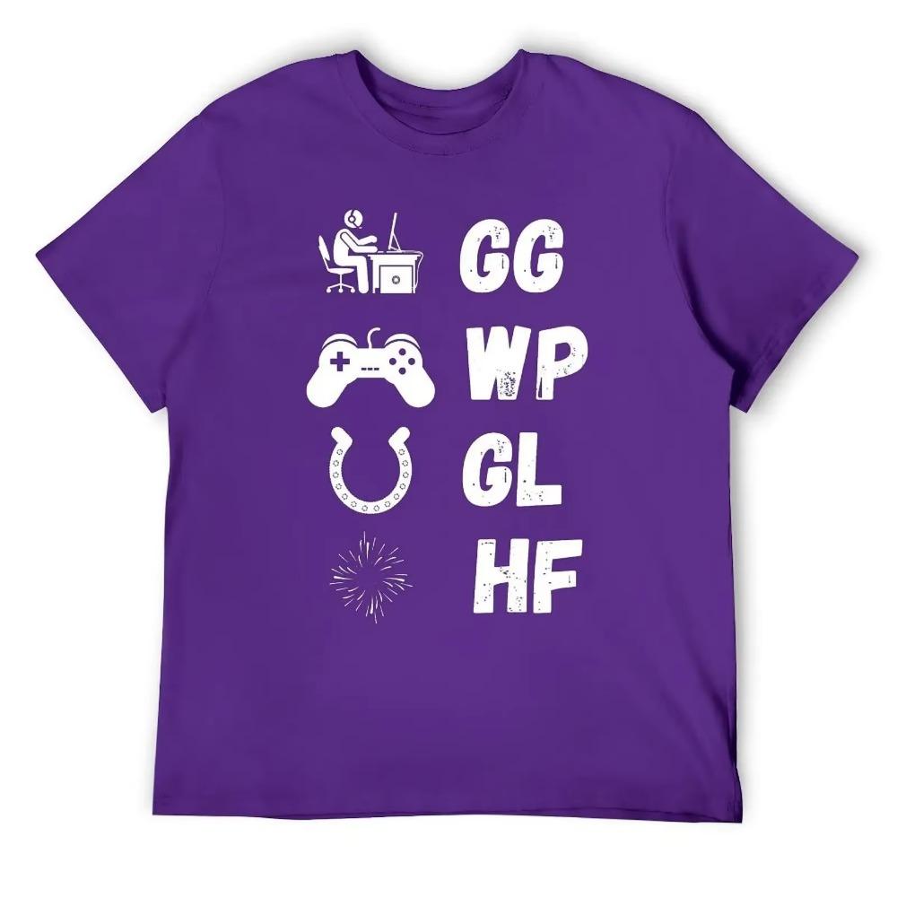 GG WP GL HF Game Long Sleeve For Y Crewneck T-shirt Campaign Tees Unique Humor Graphic Home USA Size