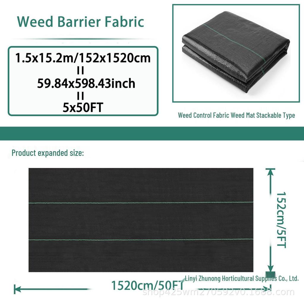 Black PP Weed Barrier Cloth: Breathable, Water-Permeable Ground Cover for Orchards and Gardens