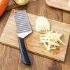 Stainless Steel Potato Chip Slicer Dough Vegetable Fruit Crinkle Wavy Slicer Knife Potato Cutter Chopper French Fry Maker Tool