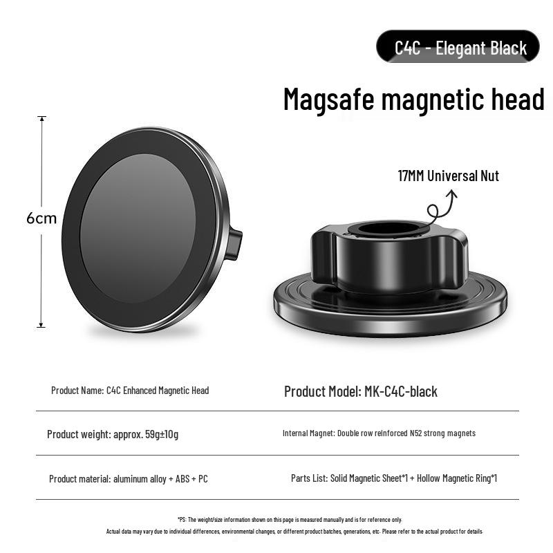 Cold Ice Armor C4C Aluminum Magnetic Phone/Tablet Universal Car Mount 17mm Ball Head