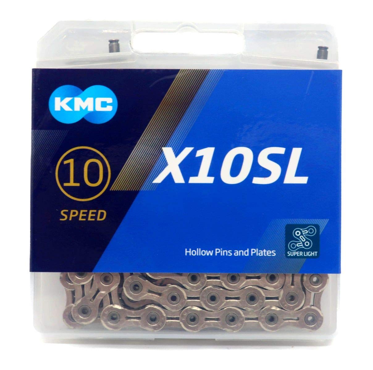 Цепь KMC X10SL, 10-скоростная, 114 звеньев, серебристая (Импортный)