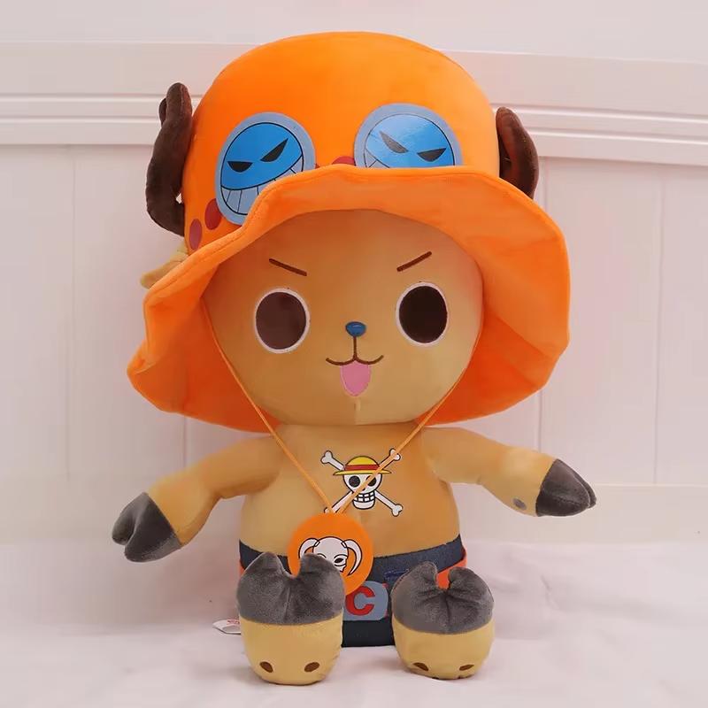 

4 Styles One Piece Anime Figure Tony Tony Chopper 35Cm Stuffed Plush Doll Toy Bedroom Decoration For Kid Xmas Gift Toy (As shown-10360)-