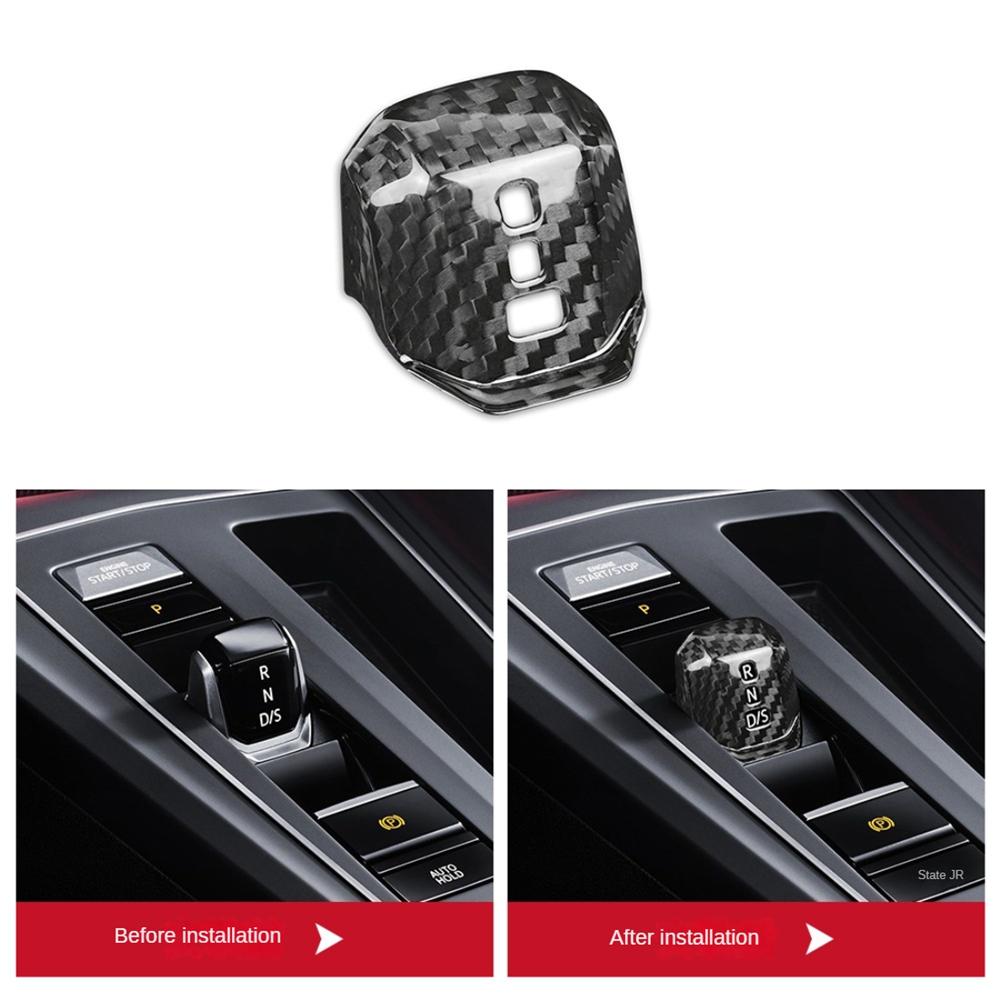 NUOVO-Adesivo in Vera Fibra di Carbonio Copertura Pomello Cambio Auto Accessori Per VW Golf 8 MK8 2021-2023