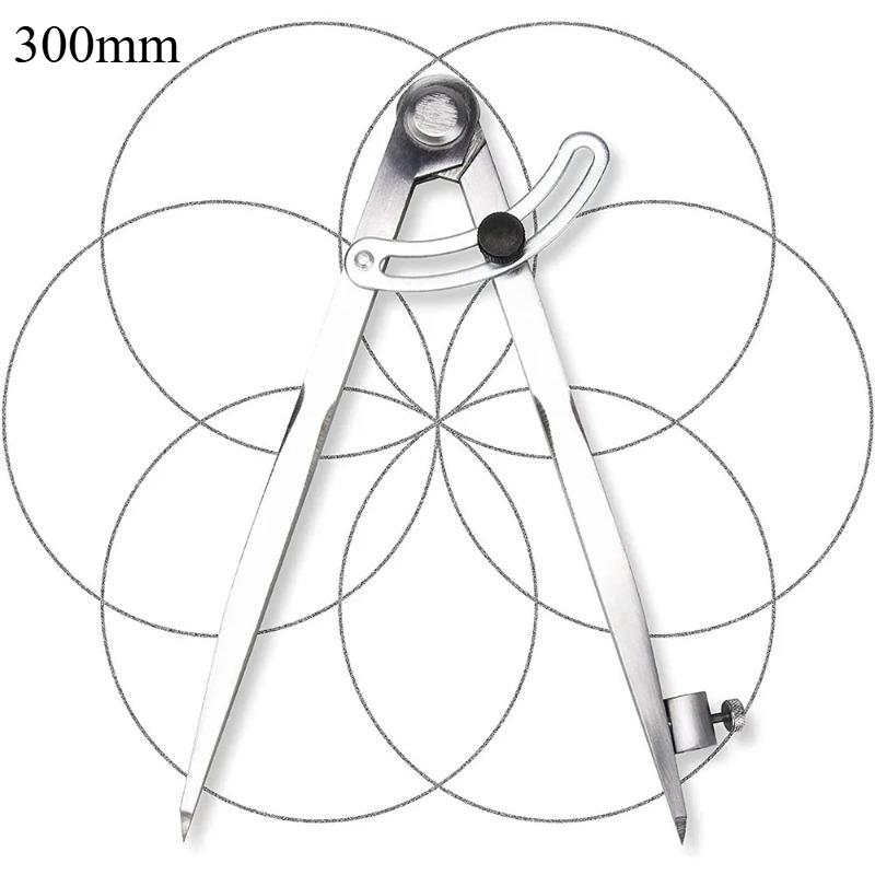 Woodworking Compass Drawing Carpenter Compass 150MM-300MM Circular Marking Tool Design Layout Tool for Geometry Drawing Drafting