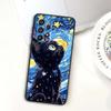 Cute cartoon cat illustration Phone Case For Samsung A73 A72 A71 A55 A54 A53 A52 A51 A13 A22 A16 A15 A12 A14 A26 A07 5G Black
