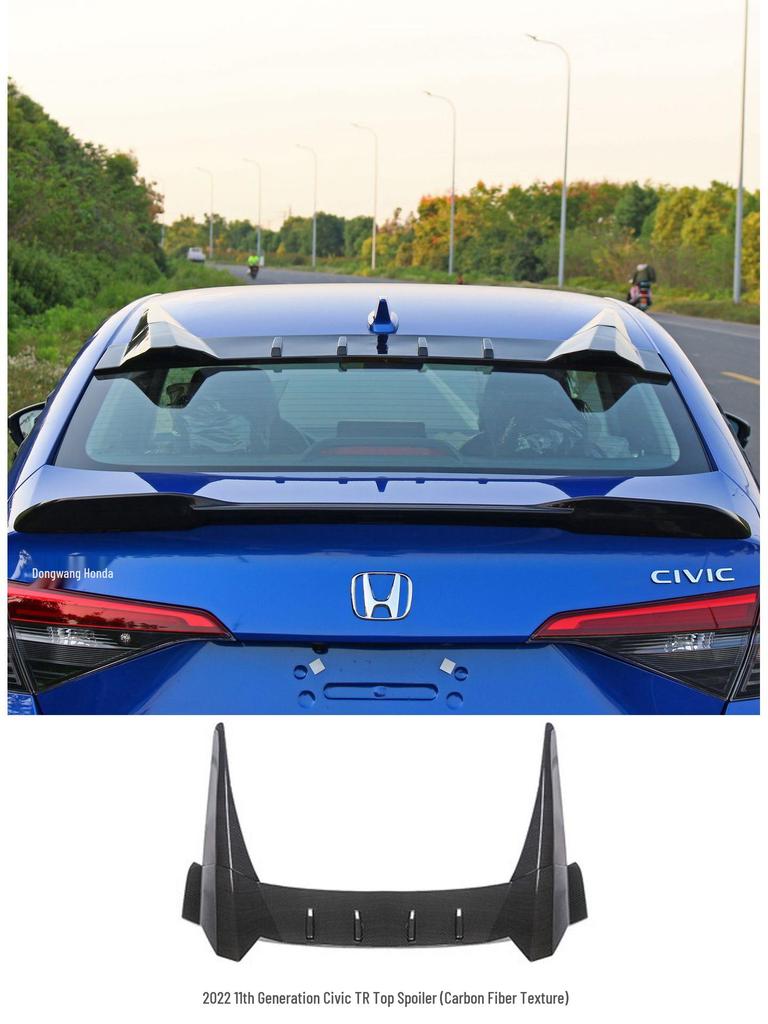 Îmbunătățiri pentru Honda Civic generația a 11-a 2022: buza frontală, eleron spate, splitter, jaluzele, bară spate.